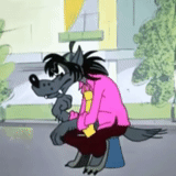 bueno espera, espera lobo, bueno espera el primer episodio, espera el lobo está fumando, bueno espera dibujos animados 1984
