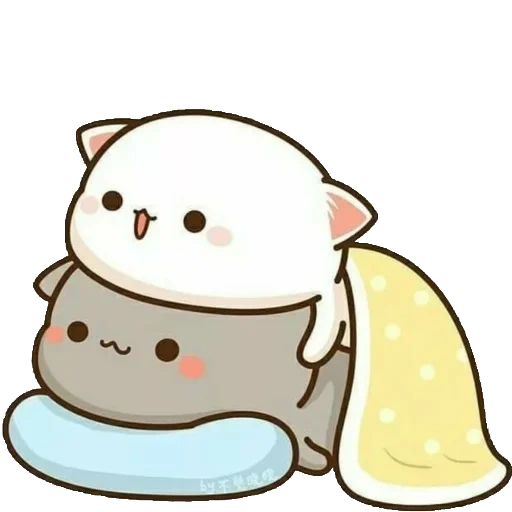 kitty chibi kawaii, kawaii abraços, queridos desenhos são fofos, ilustrações kawaii, adoráveis gatos kawaii