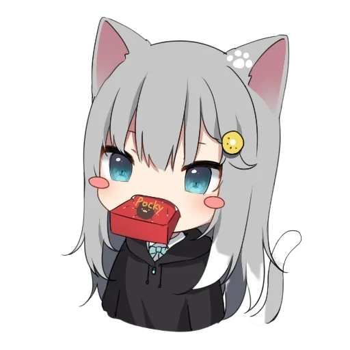 anime neko, anime mignon, anime fantaisie, namiki mashiro noko art, amashiro natsuki uchiko chibi