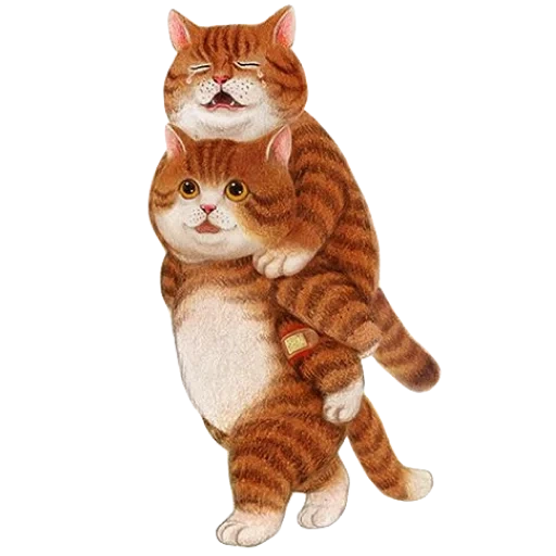 gato, prudence gato, ilustración de gato, abrazo de estilo sello, gato ilustrado
