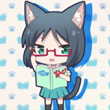 personagem de anime, o dia do gato de anime de yuzi, dia do gato anime