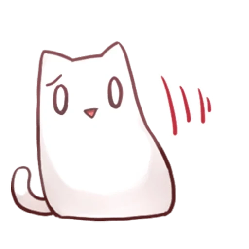 gambar nyashny, kucing kawaii, kucing nyasty anime, kucing kawaii yang cantik, sketsa anime kucing nyashny