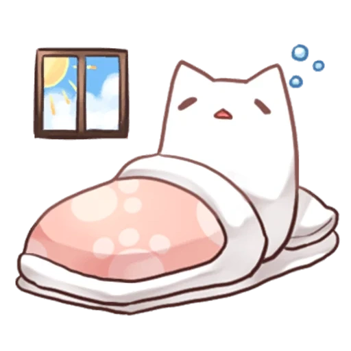 nyan, sleepy internal medicine, kavai seal, kavai seal, cute cat vector