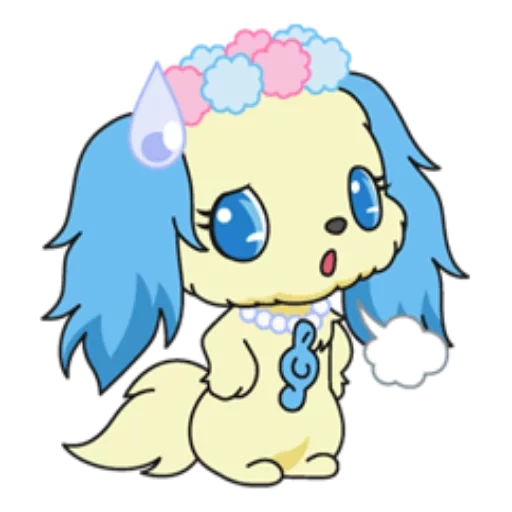 the jewelpet, kleine tiere, schmuck granatapfel, jewelpet sapphire, baby kleine tiere