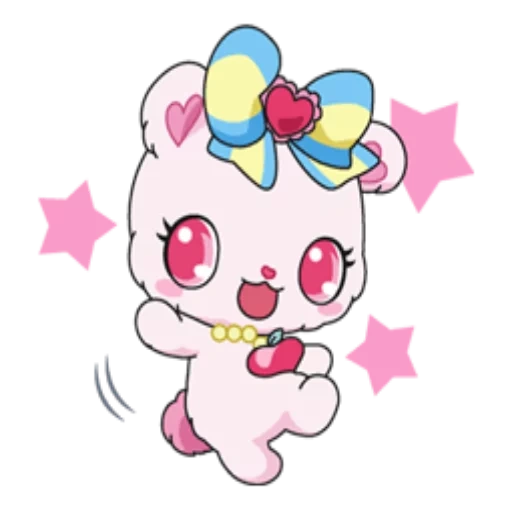 jóia, jewelpet rosa, animais de anime, capturas de tela de joias, jóias eiga doces da dança princesa cartoon 2012