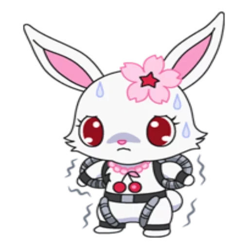 the jewelpet, anime bilder, ruby jeverpet, schmuck für kleine tiere, jevelpet ruby kaninchen