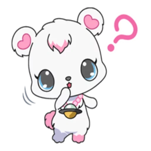 férula, jewelpet, animación de animales pequeños, patrón lindo de animación, patrón de animal lindo