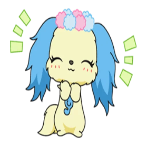 gioiello, personaggi anime, gioiello granatico, jewelpet sapphire, animali preziosi