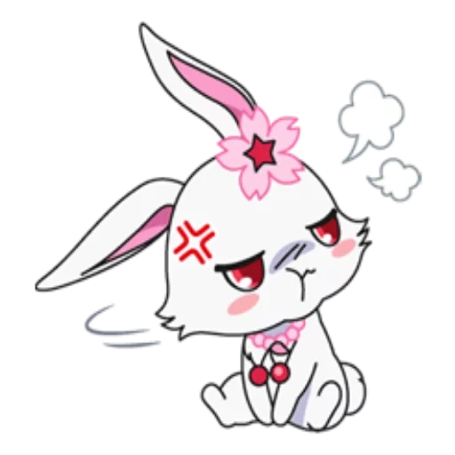 the jewelpet, bunny anime, edelstein rubin, anime mit kaninchenmuster, jevelpet ruby kaninchen