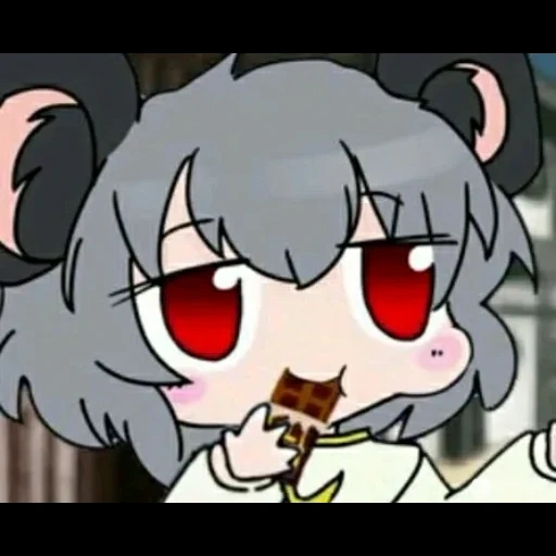 anime, nyn 姉貴, anime chibi, anime nyn 姉貴, nazrin touhou cookie