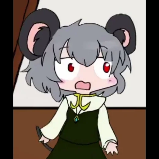 аниме, неко аниме, чиби аниме, назрин чиби, nazrin touhou cookie