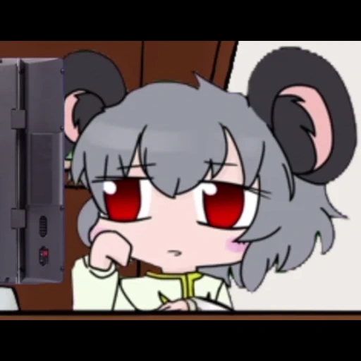 la parete rossa, anime, nyn, anime chibi, cookie nazrin touhou