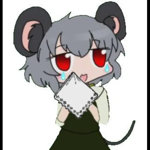 chibi, anime, nazin, chibi anime, nazrin touhou