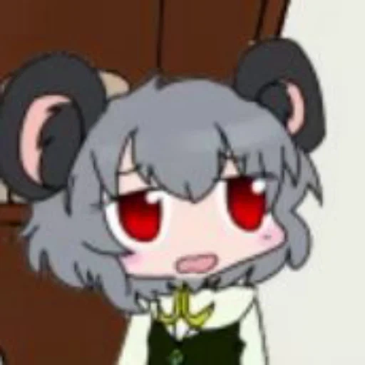 la parete rossa, nazrin, naslin chibi, anime nyn, cookie nazrin touhou