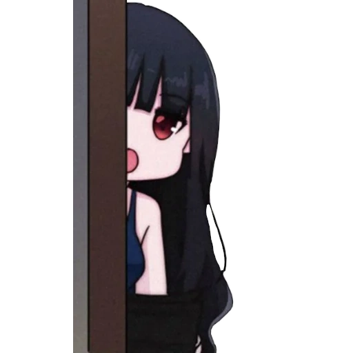 animation, cartoon cute, anime girl, cartoon character, anime girl peeking