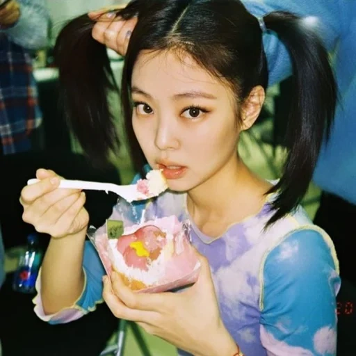 giovane donna, kim jisu, jenny kim, ragazze asiatiche, gelato jenny kim