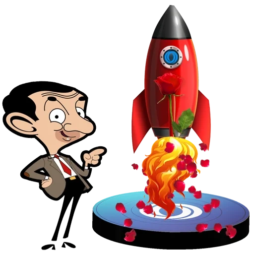 ракета, мистер бин, огонь ракеты, маленькая ракета, маленькие ракеты