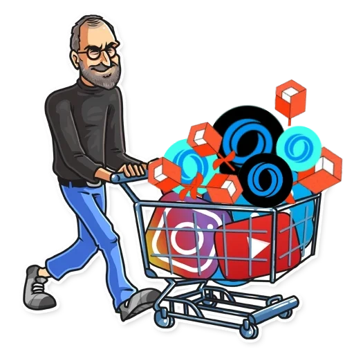 steve jobs, man with a cart, supermarket trolley, man with a cart vector, consumer products drawing