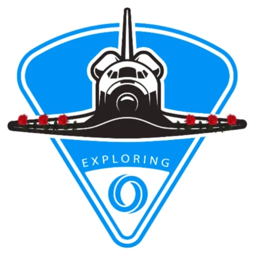 das emblem, das logo, die zeichen des raumes, astronautenabzeichen, logo grafische gestaltung
