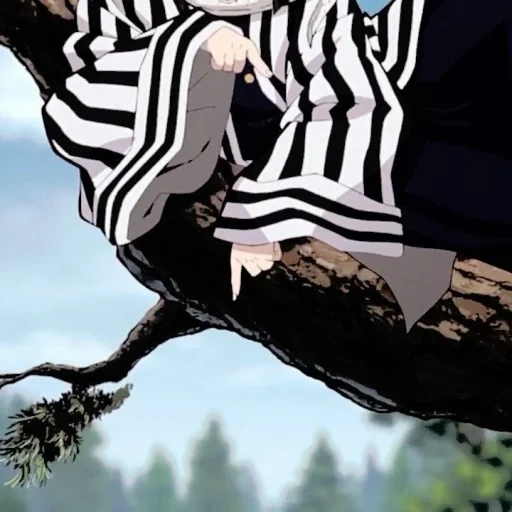 kimetsu, les démons sont mignons, iguro obanai, samouraï aux feuilles d'oeuf-légende, coupez la lame du démon