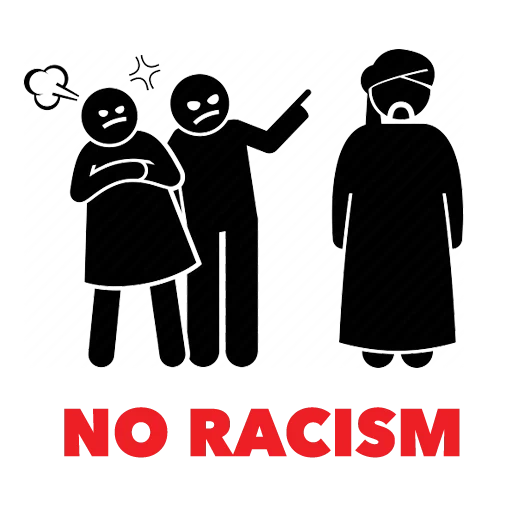 fermare il razzismo, disegno del razzismo, icona stereotipo, razzismo dell'argomento poster, razzismo dell'illustrazione