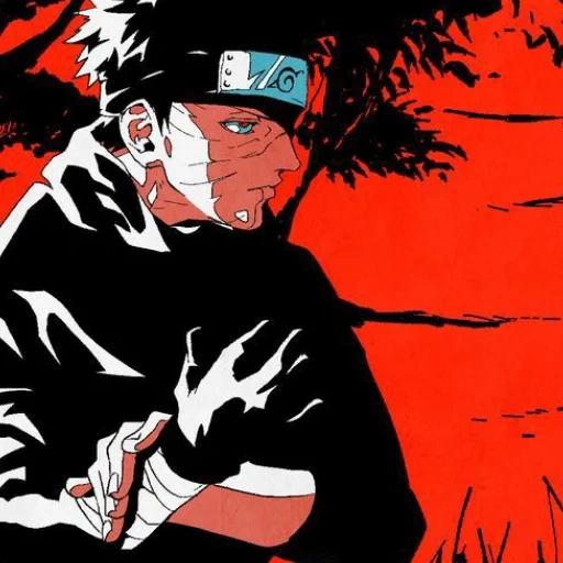 anime, naruto, 16 op naruto, personnages d'anime, naruto troisième génération d'yeux rouges