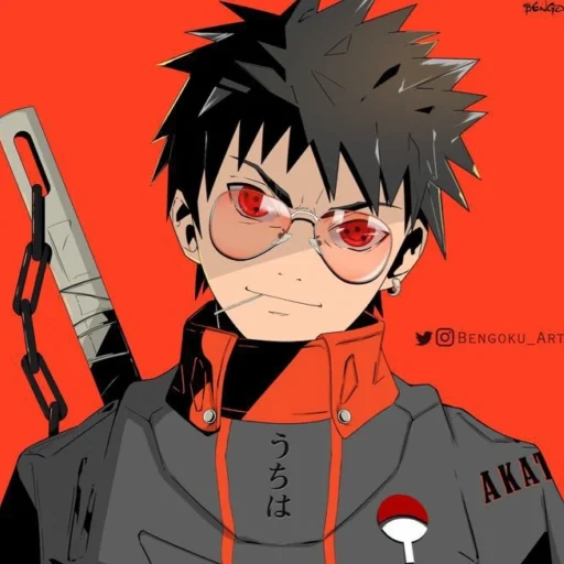 obit dari uchiha, uchiha obito, art obototo uchiha, karakter manga, chisaki adalah heroik saya