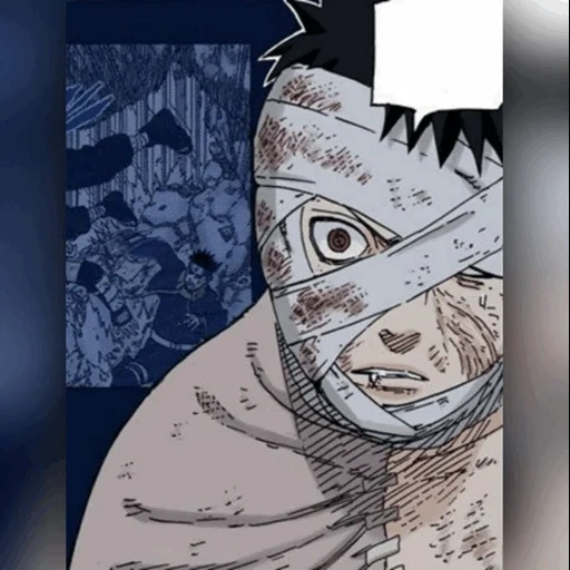 obit manga, obit dari uchiha, obito naruto, naruto manga adalah catatan offset, naruto manga obito melawan kabut