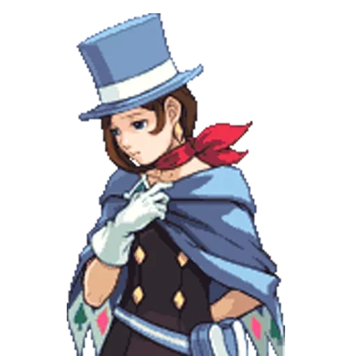 ace attorney, trucy wright, trucy wright pusha, trucy wright sprites, ace attorney trucy wright sprite
