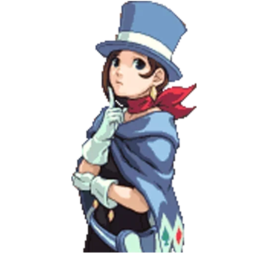 ace attorney, trucy wright, pengacara trussi ace, trucy wright sprites, ace attorney trucy wright sprite