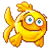 pesce sorridente, emoticon adorabili, sfondo sorridente di pesce, sorrisi di pesce dorato, emoticon animate