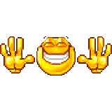 smiley face rock, smiling face animation, greeting smiling face, wave with a smiling face, transparent background animated expression pack