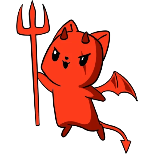 demonio, querido demonio, el demonio es rojo, clipart de diablo, pequeño diablo