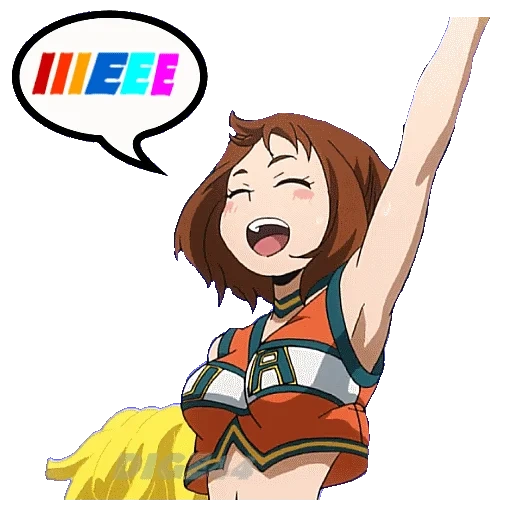 die uraraka, ulaca, uraca cheerleader, die cheerleaderin von uralacaochaco