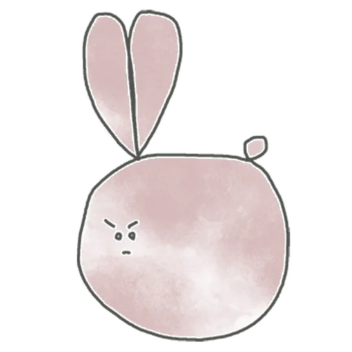 conejo, boceto, conejo de cerezas, arco del arco, dibujo de conejo