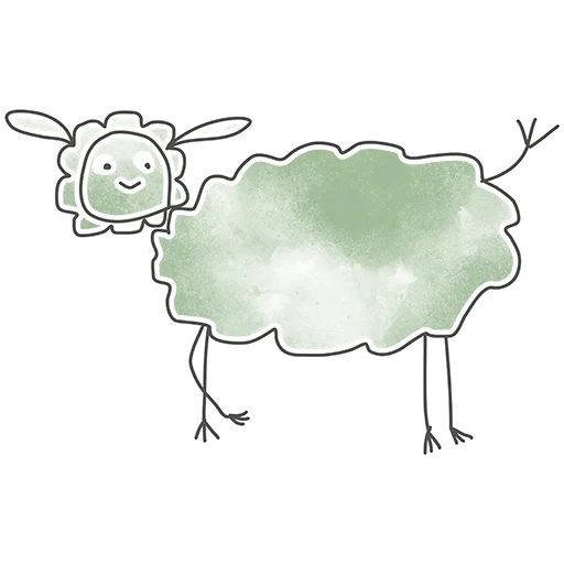 figure, sheep pattern, lamb lines, pencil lamb, lamb drawing pencil