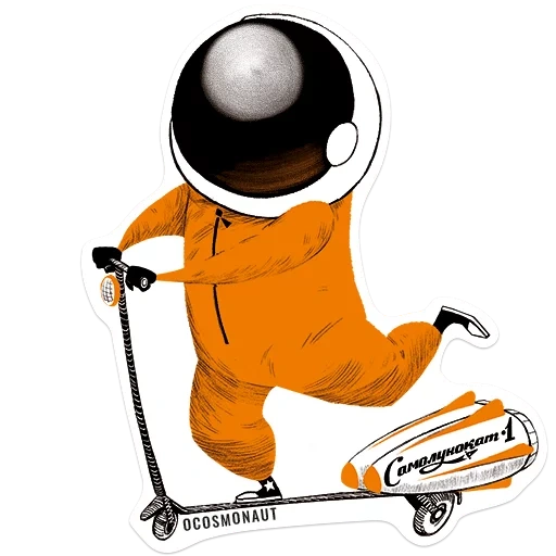 astronaut, astronaut sticker, astronaut scooter, astronauts are floating, astronaut hitchhiking