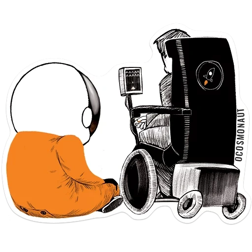 astronaut, unknown number, astronaut sticker