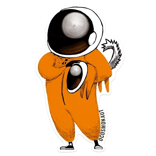 мужчина, космонавт, космонавт мячом, наклейка космонавт, танцующий космонавт
