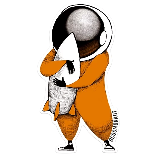 сувениры, космонавт, космонавт мячом, наклейка космонавт