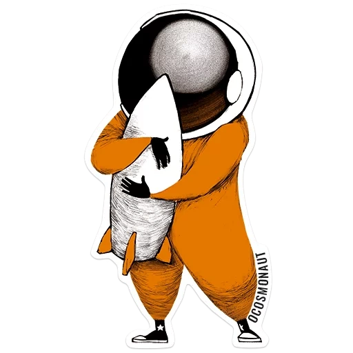 suvenir, astronaut, kosmonot dengan bola, stick kosmonot