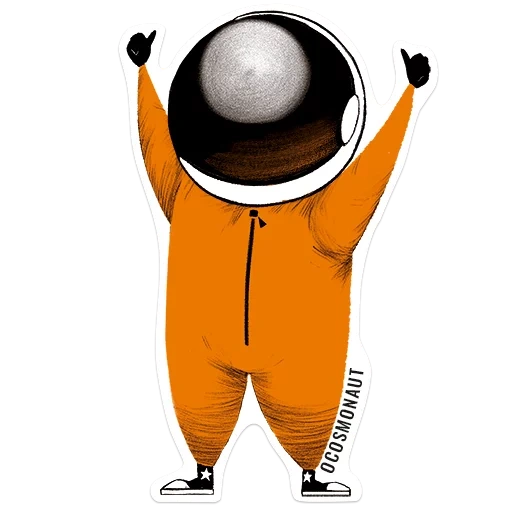 astronaut, astronaut sticker, dancing astronauts, astronauts cheer