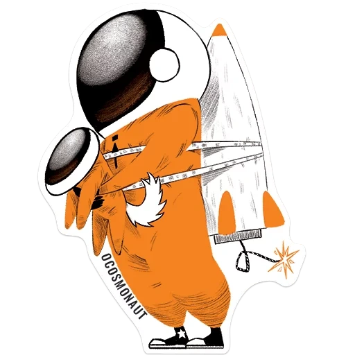 astronaut, astronaut sticker, astronaut hitchhiking, astronauts cheer