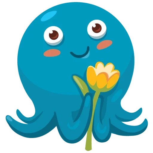 polpo, octopus otto, octopus blue cartoon