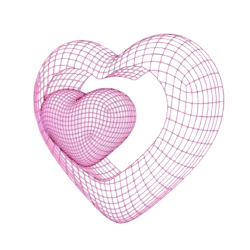 cuore, cuore 3 d, badge a forma di cuore, cuore 3d dxf, doppio cuore