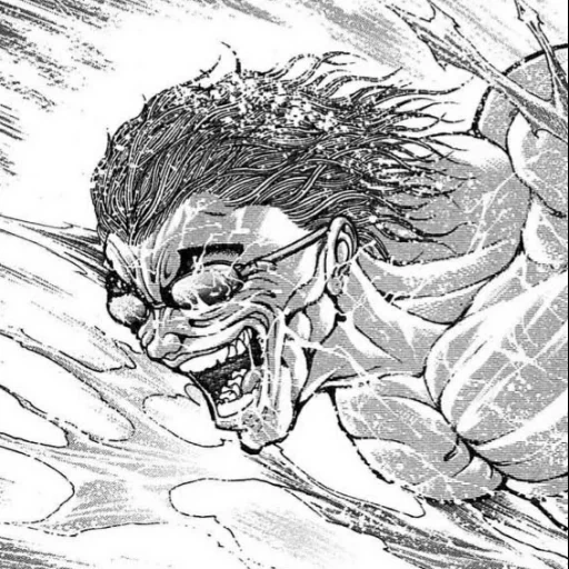 hanma manga, berserk manga, pater bucky hanm, berserke mang gats, kangan asura karl