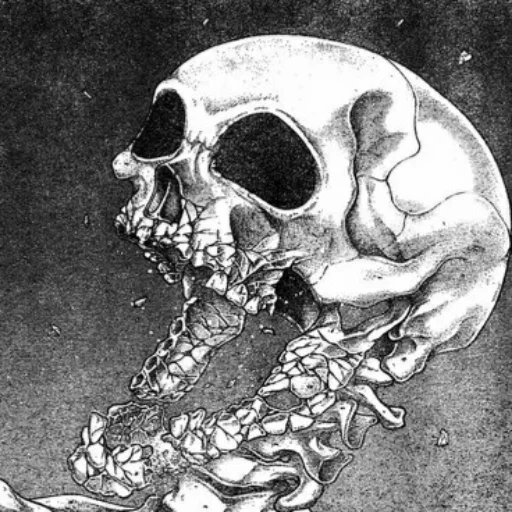 sr bons, boceto, bocetos de cráneo, baki jack vs pickle, cráneo anatómico