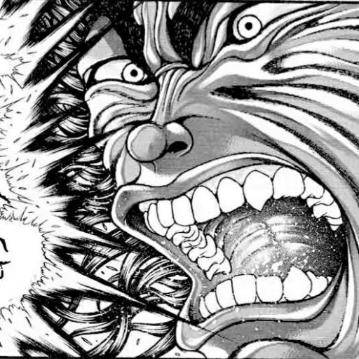 manga, hanma yujiro, manga rage, berserk manga, the god of death of hanm
