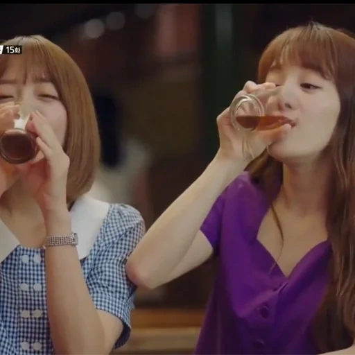 kim, asian, drama trace, seulgi drink, lovey-dovey happy