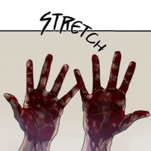 mano, partes del cuerpo, arte oscuro, mano ensangrentada, killing stalking manga